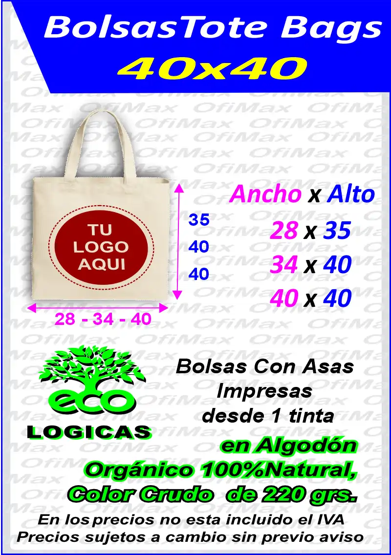 bolsas tote bags ecologicas en algodon personalizadas impresas, bogota, colombia